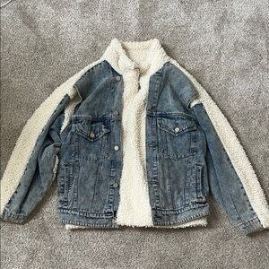 Blank NYC Blue and Cream Jean Jacket